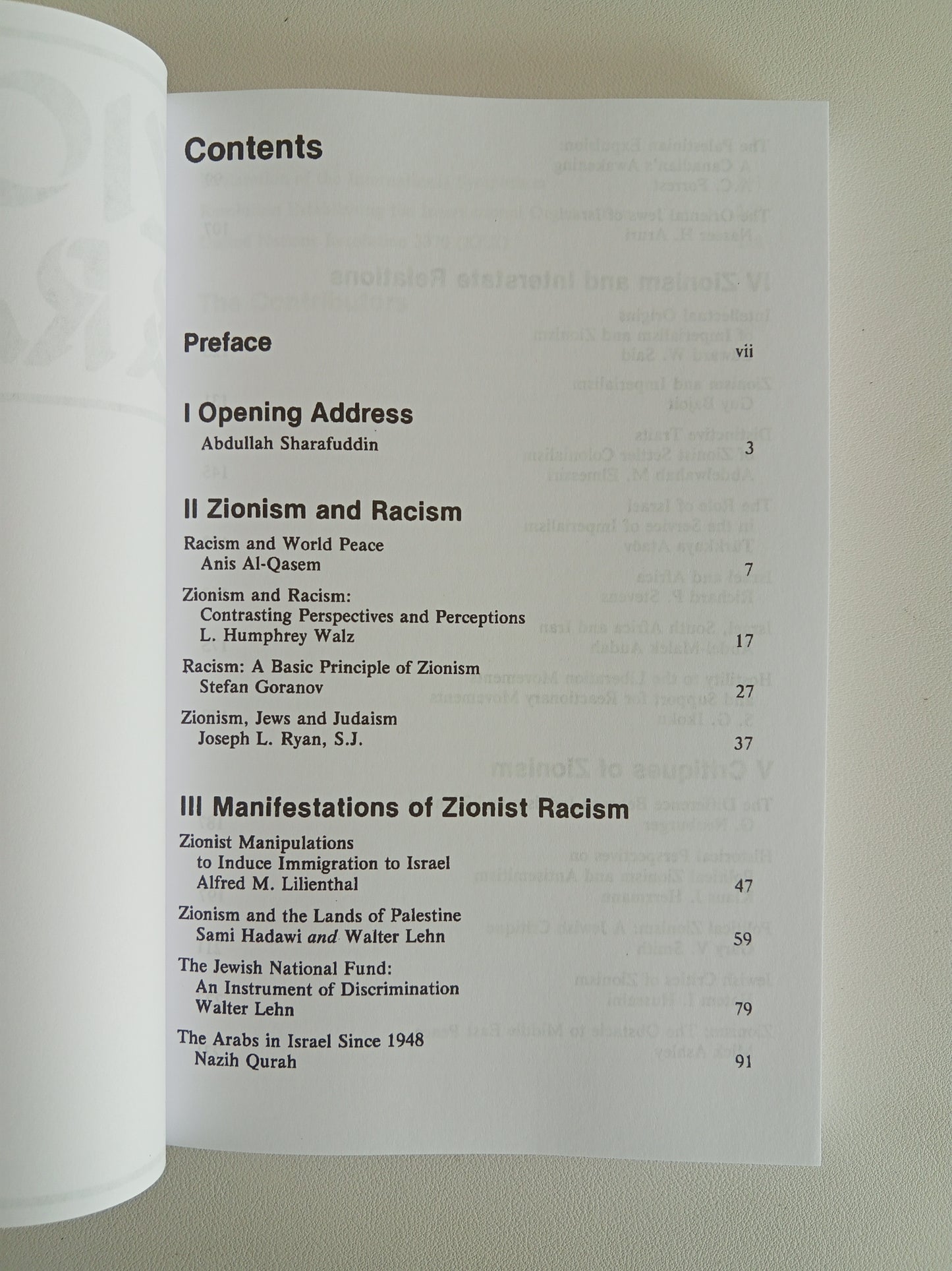 Zionism and Racism: Proceedings from an International Symposium PB