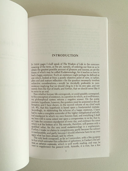 Wisdom of Life by Arthur Schopenhauer PB