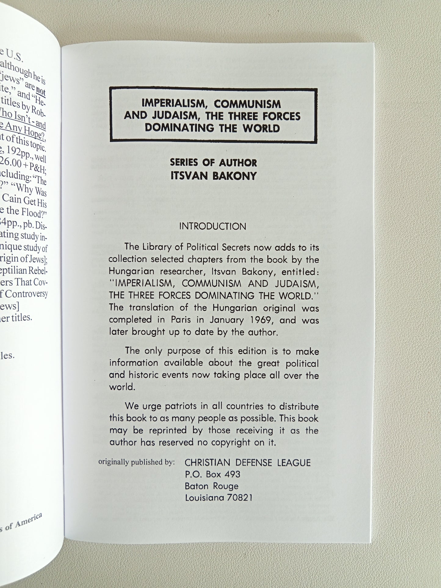 What is Judaism? by Itsvan Bakony SB