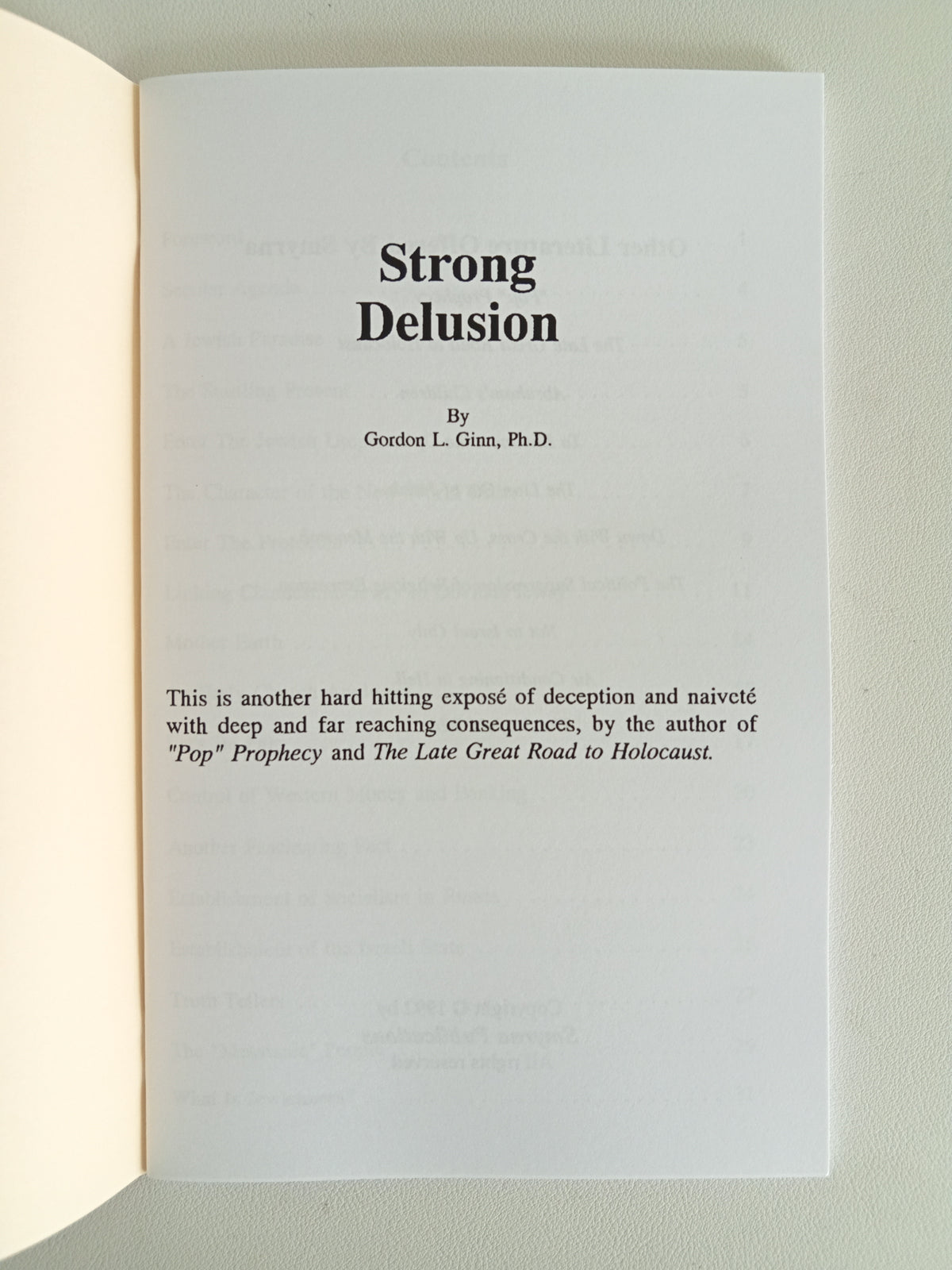 Strong Delusion by Gordon Ginn SB