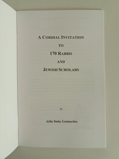 Cordial Invitation to 170 Rabbis and Jewish Scholars by Atila Guimaraes SB