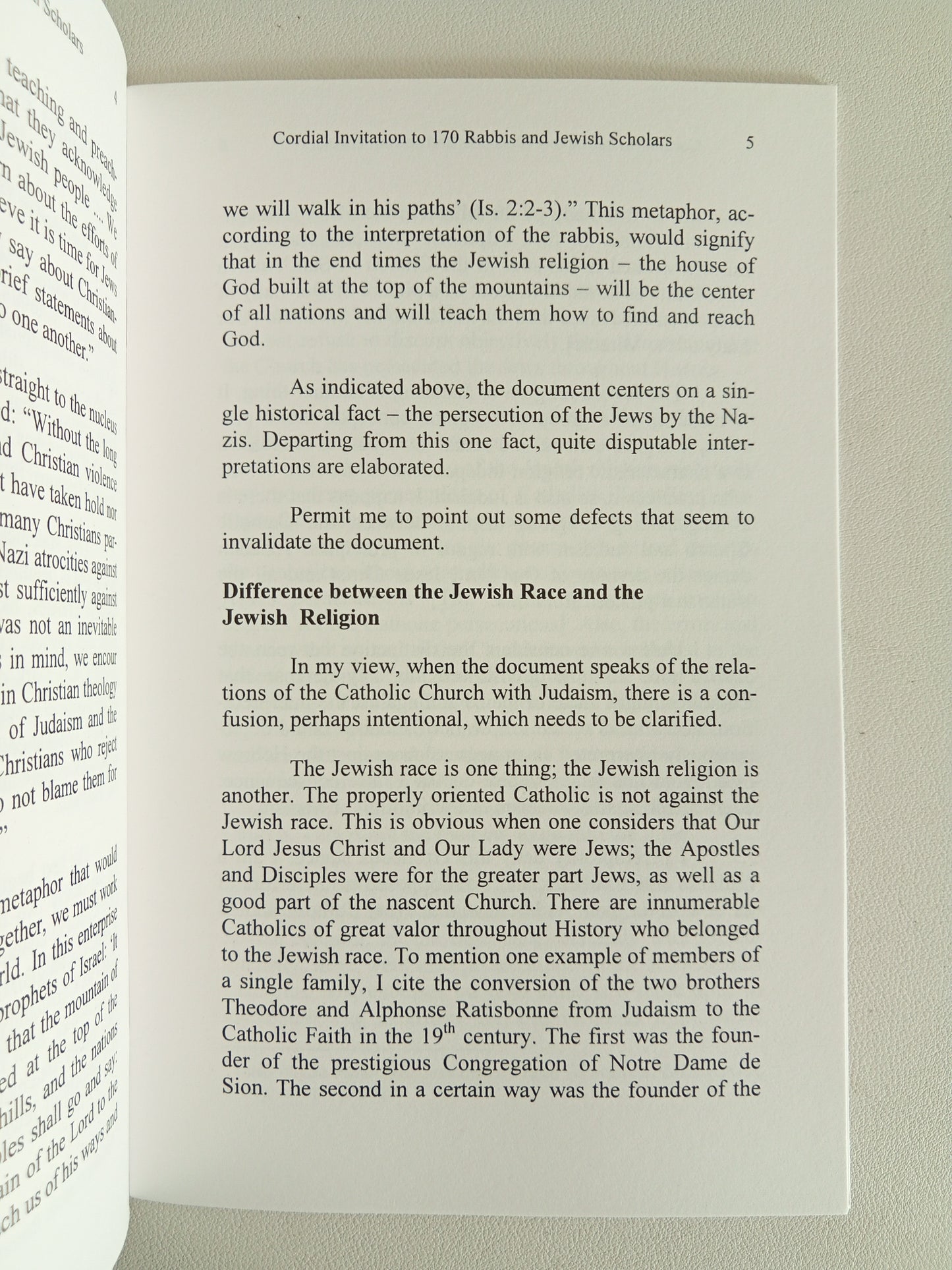 Cordial Invitation to 170 Rabbis and Jewish Scholars by Atila Guimaraes SB