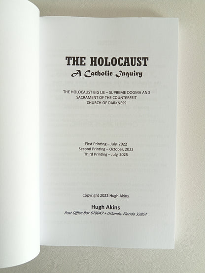 Holocaust: A Catholic Inquiry by Hugh Akins PB