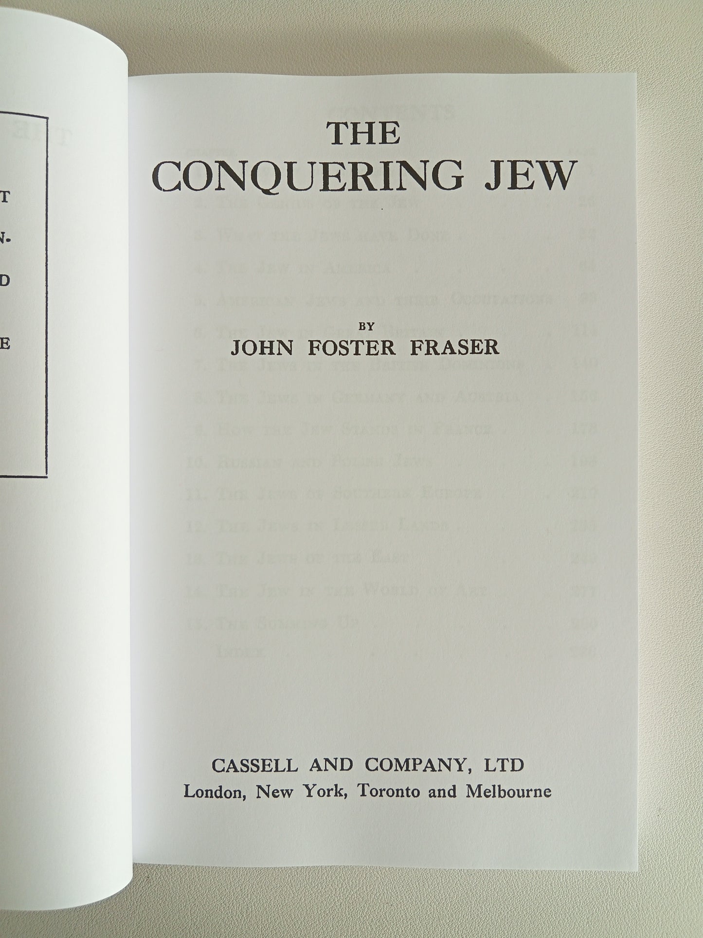 Conquering Jew by John Fraser PB