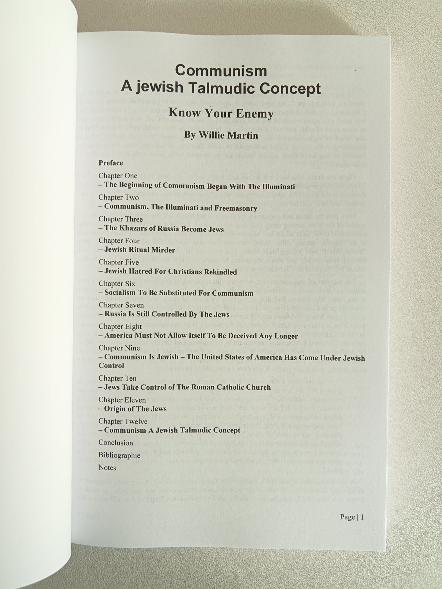 Communism a Jewish Talmudic Concept by Willie Martin PB