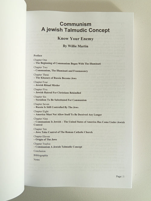 'Communism a Jewish Talmudic Concept by Willie Martin PB