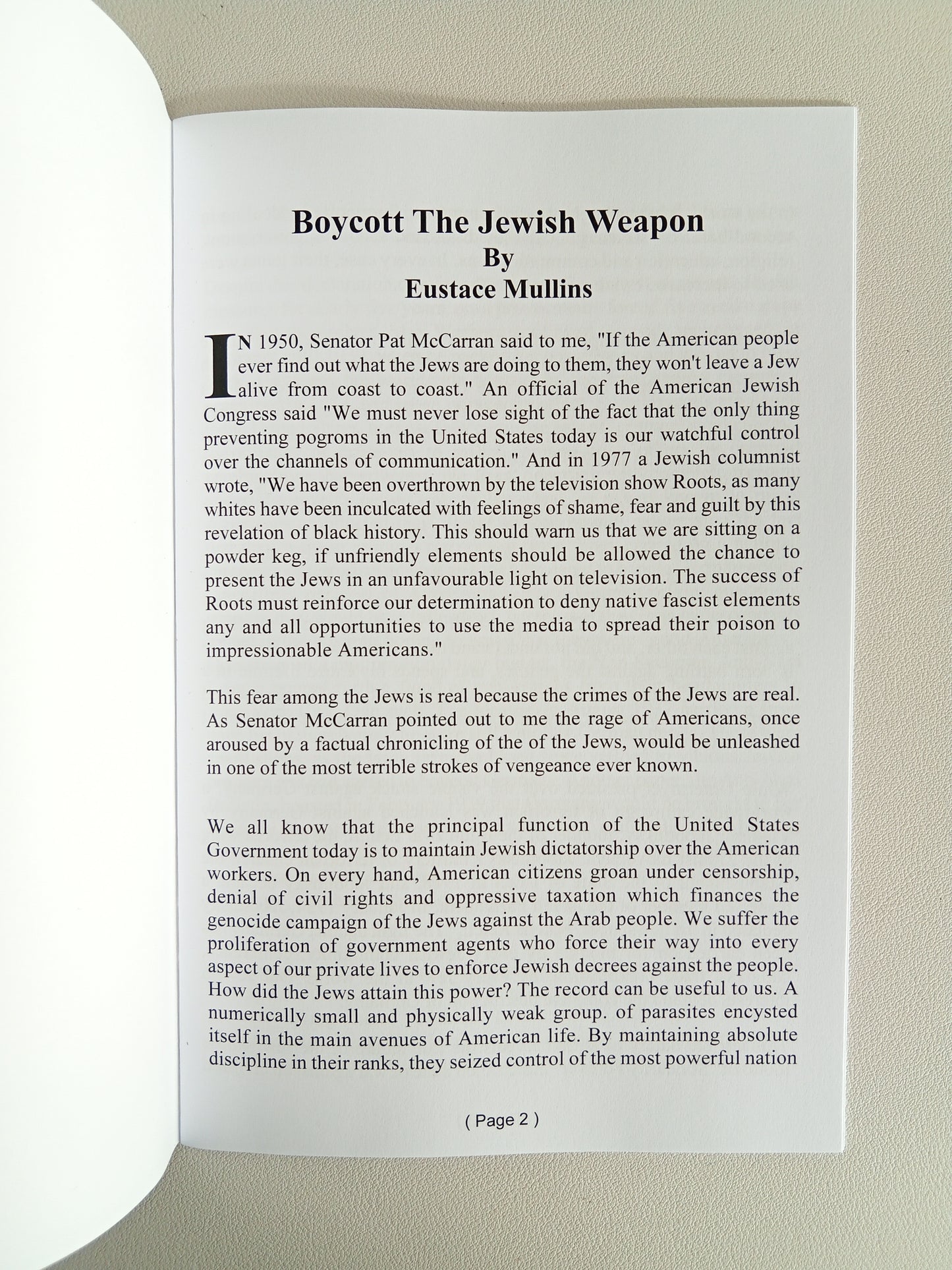 Boycott the Jewish Weapon by Eustace Mullins SB