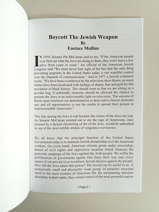 Boycott the Jewish Weapon by Eustace Mullins SB