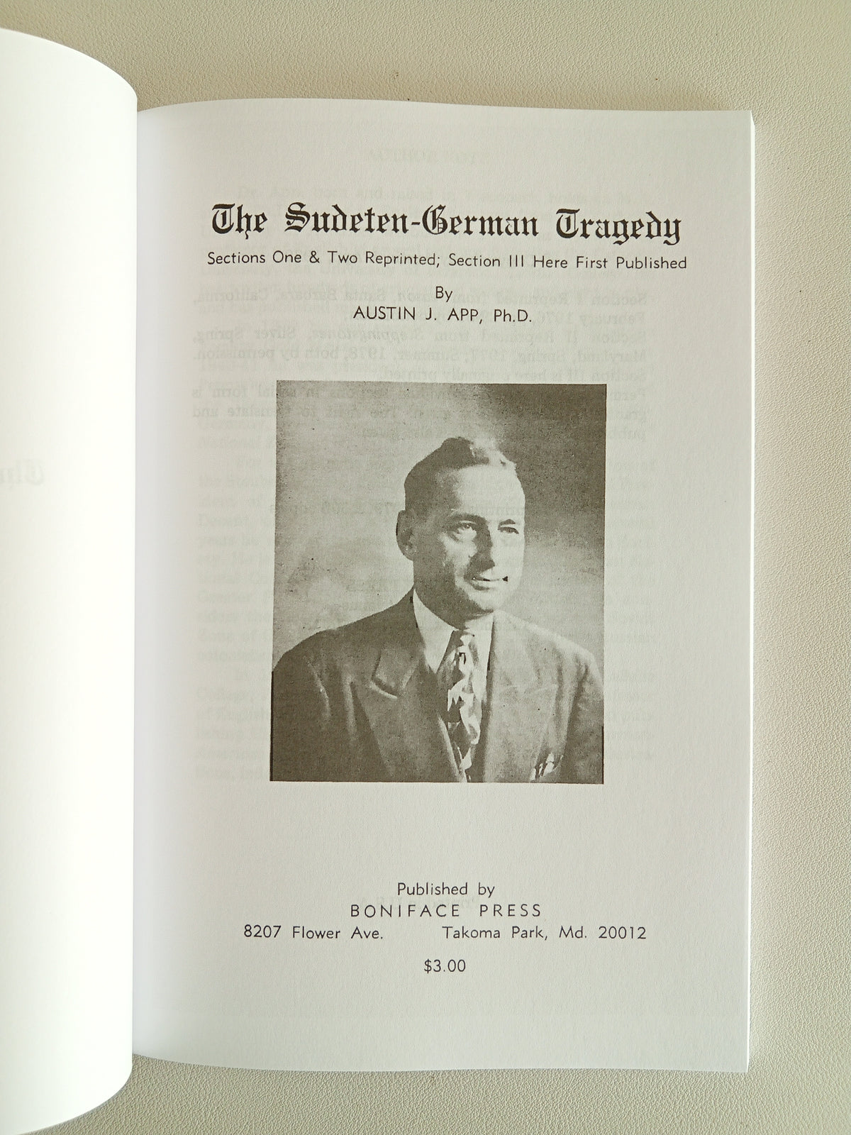 Sudeten-German Tragedy by Austin App PB