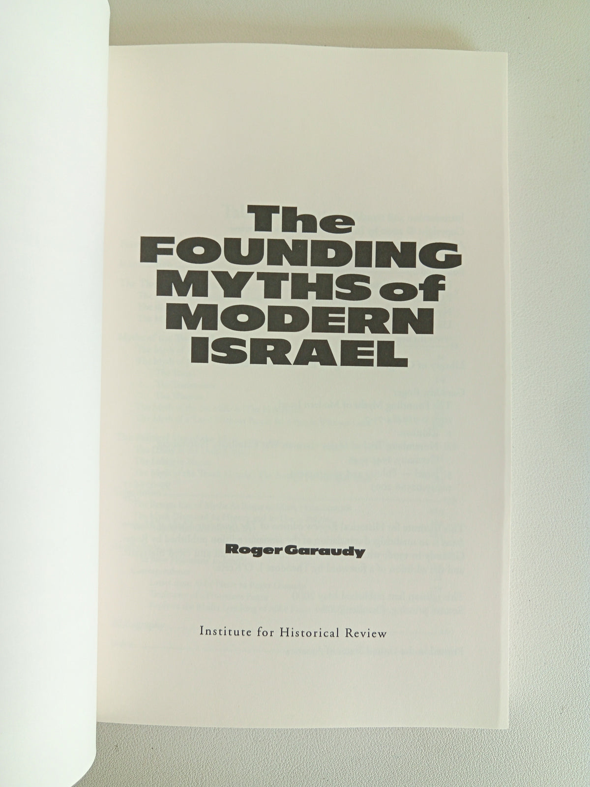 Founding Myths of Modern Israel by Roger Garaudy PB