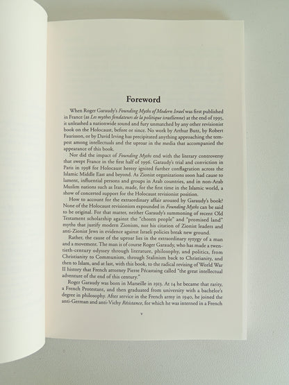 Founding Myths of Modern Israel by Roger Garaudy PB