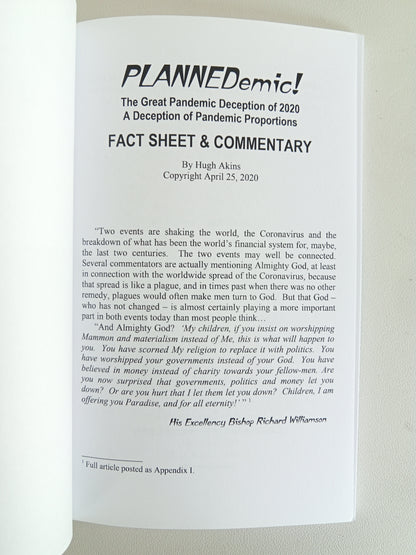 Plannedemic: The Great Pandemic Deception by Hugh Akins PB