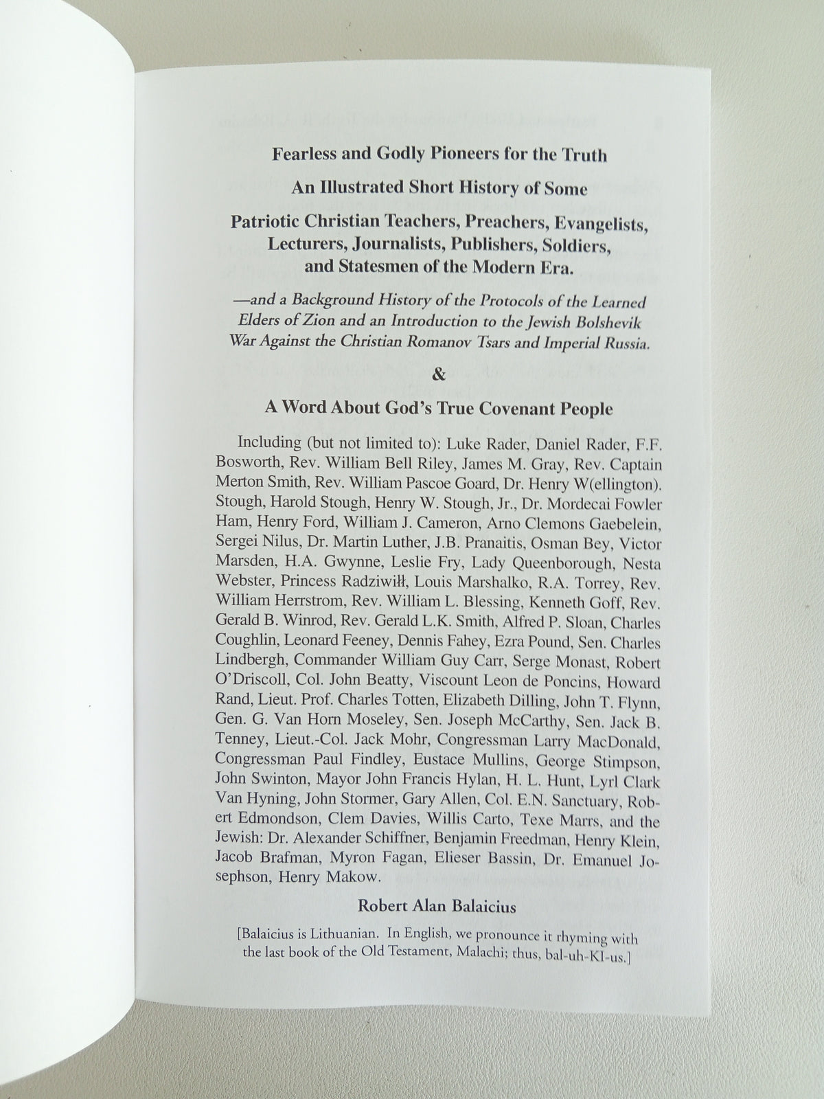Fearless and Godly Pioneers for the Truth by Robert Balaicius PB