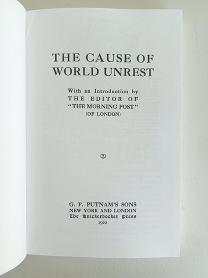 Cause of World Unrest by Howell Gwynne PB