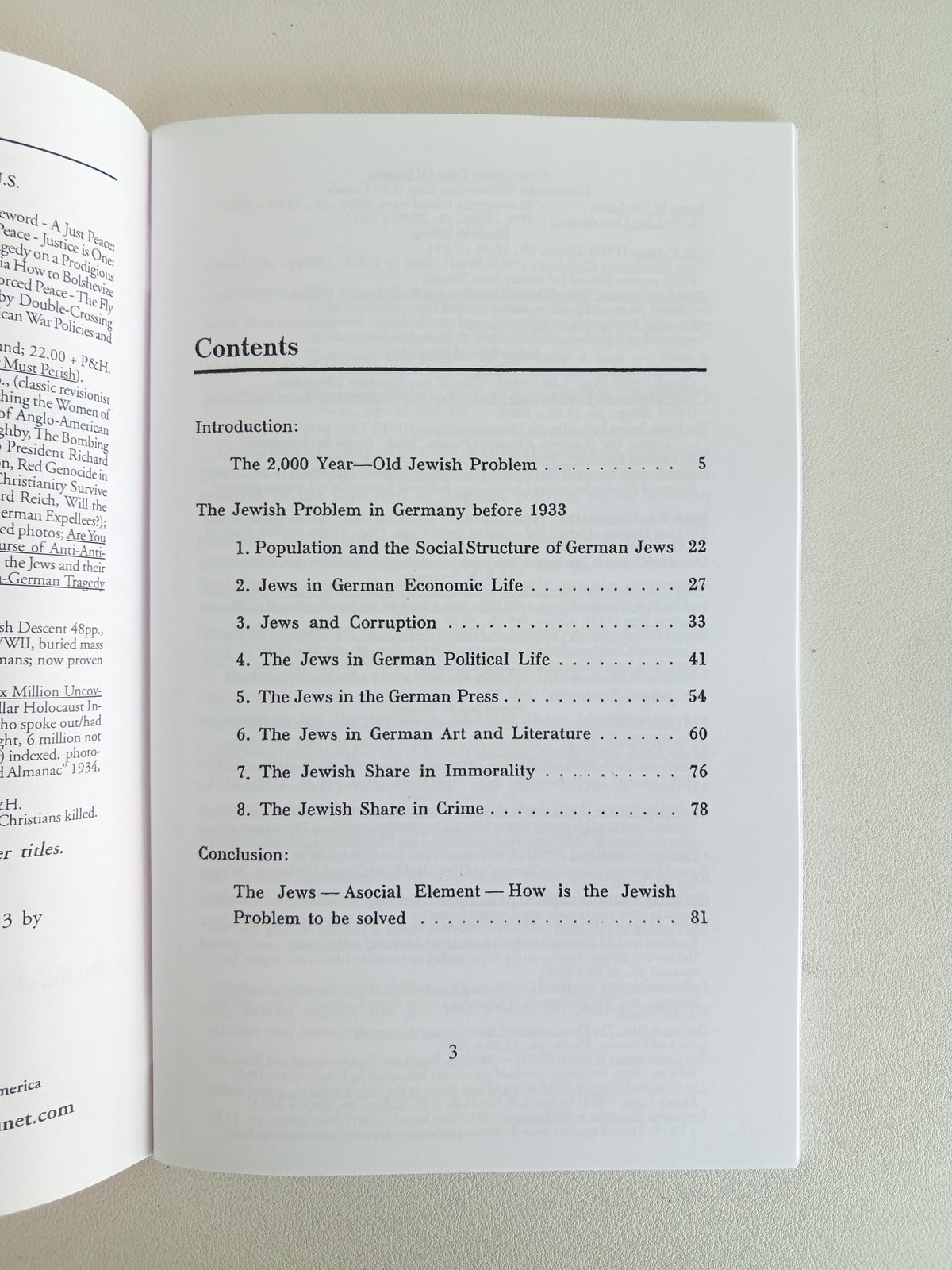 Germany and the Jewish Problem by Friederich Wiehe SB