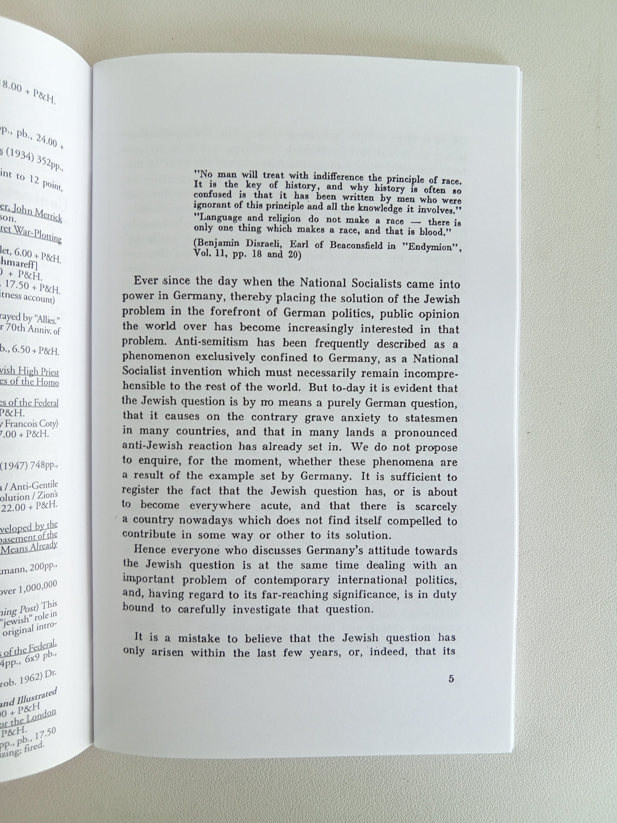 Germany and the Jewish Problem by Friederich Wiehe SB