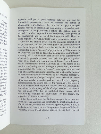 Sigmund Freud: Antichrist Devil by Eustace Mullins SB