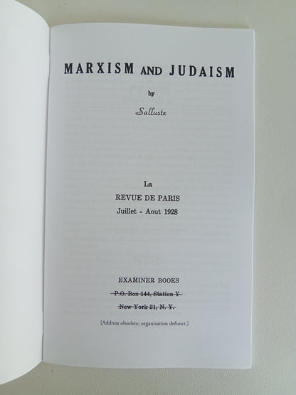 Marxism and Judaism by Salluste SB