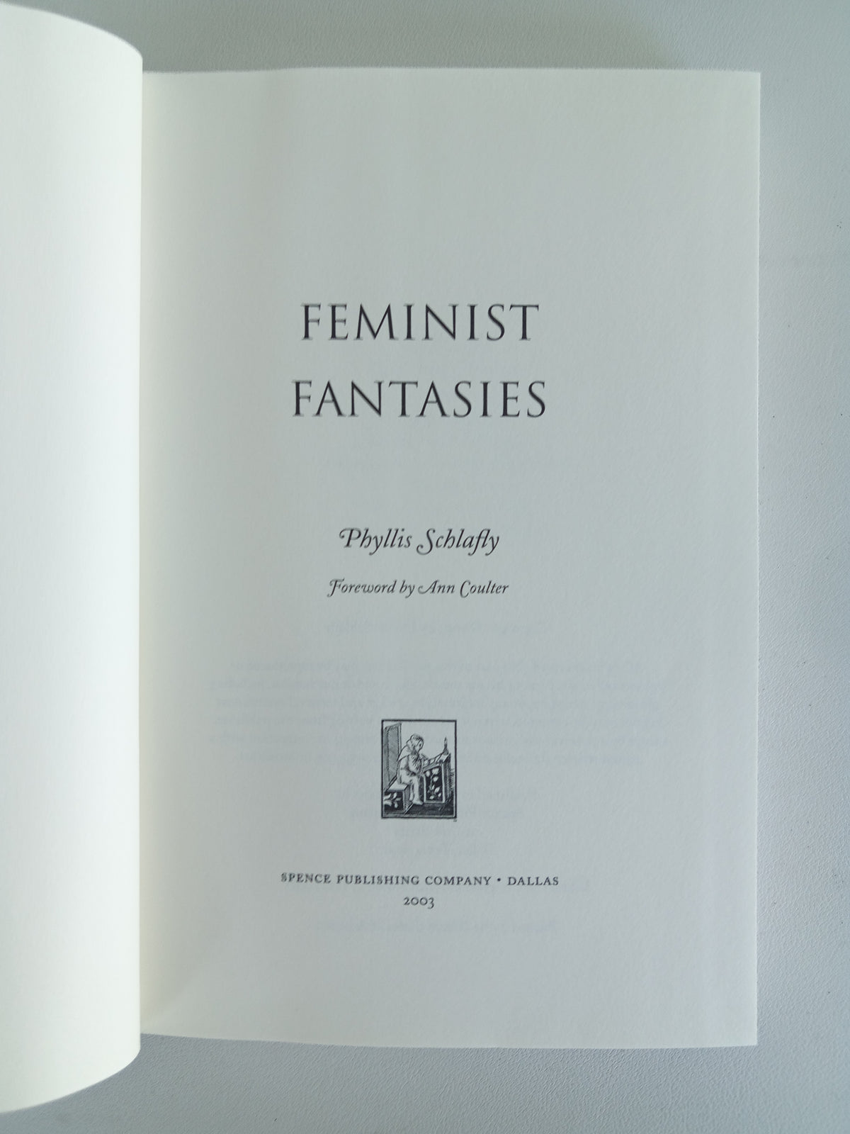 Feminist Fantasies by Phyllis Schlafly HB