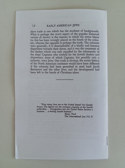 Early American Jews and the Slave Trade by Richard Bevan PA