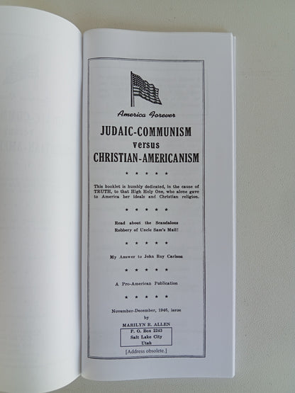 Judaic-Communism versus Christian-Americanism by Marilyn Allen BR