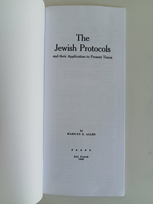 Jewish Protocols and Their Application to Present Times by Marilyn Allen BR