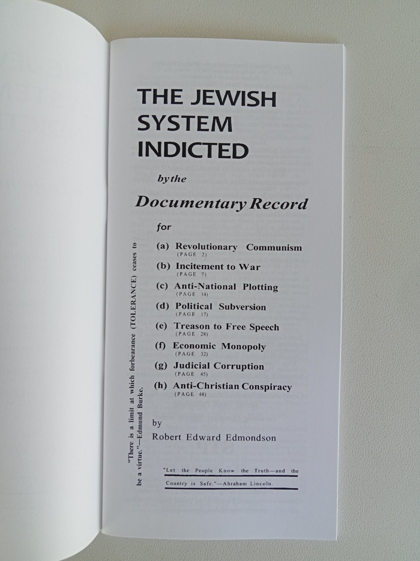 Jewish System Indicted by Robert Edmondson BR