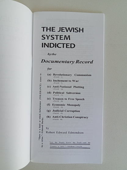 Jewish System Indicted by Robert Edmondson BR