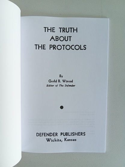 Truth About the Protocols by Gerald Winrod PB