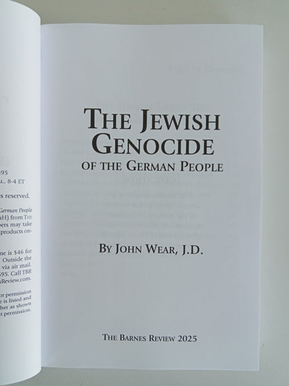 'Jewish Genocide of the German People by John Wear PB