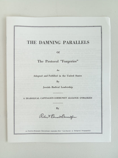 Damning Parallels of the Protocol Forgeries by Robert Edmondson SB
