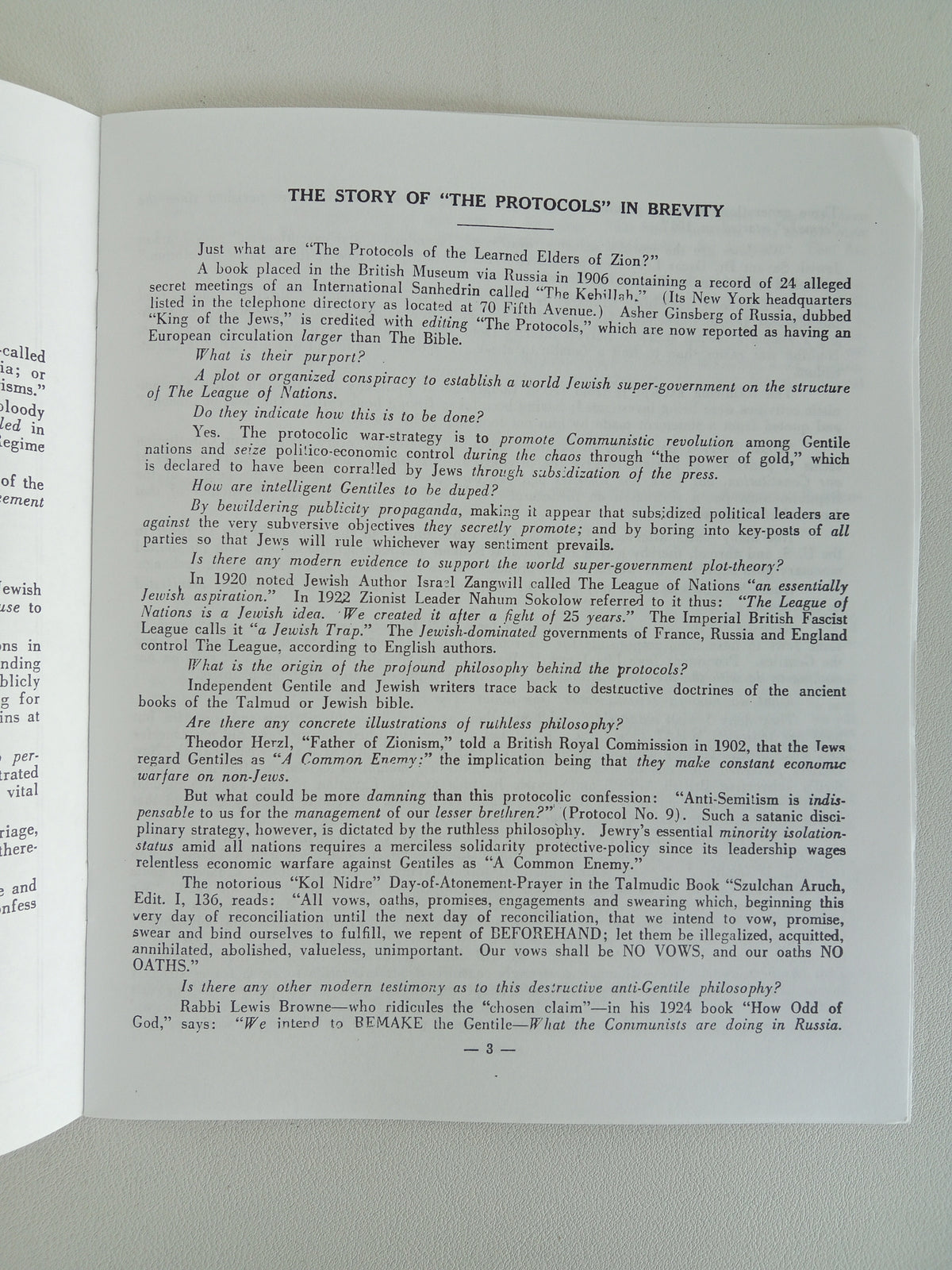 Damning Parallels of the Protocol Forgeries by Robert Edmondson SB