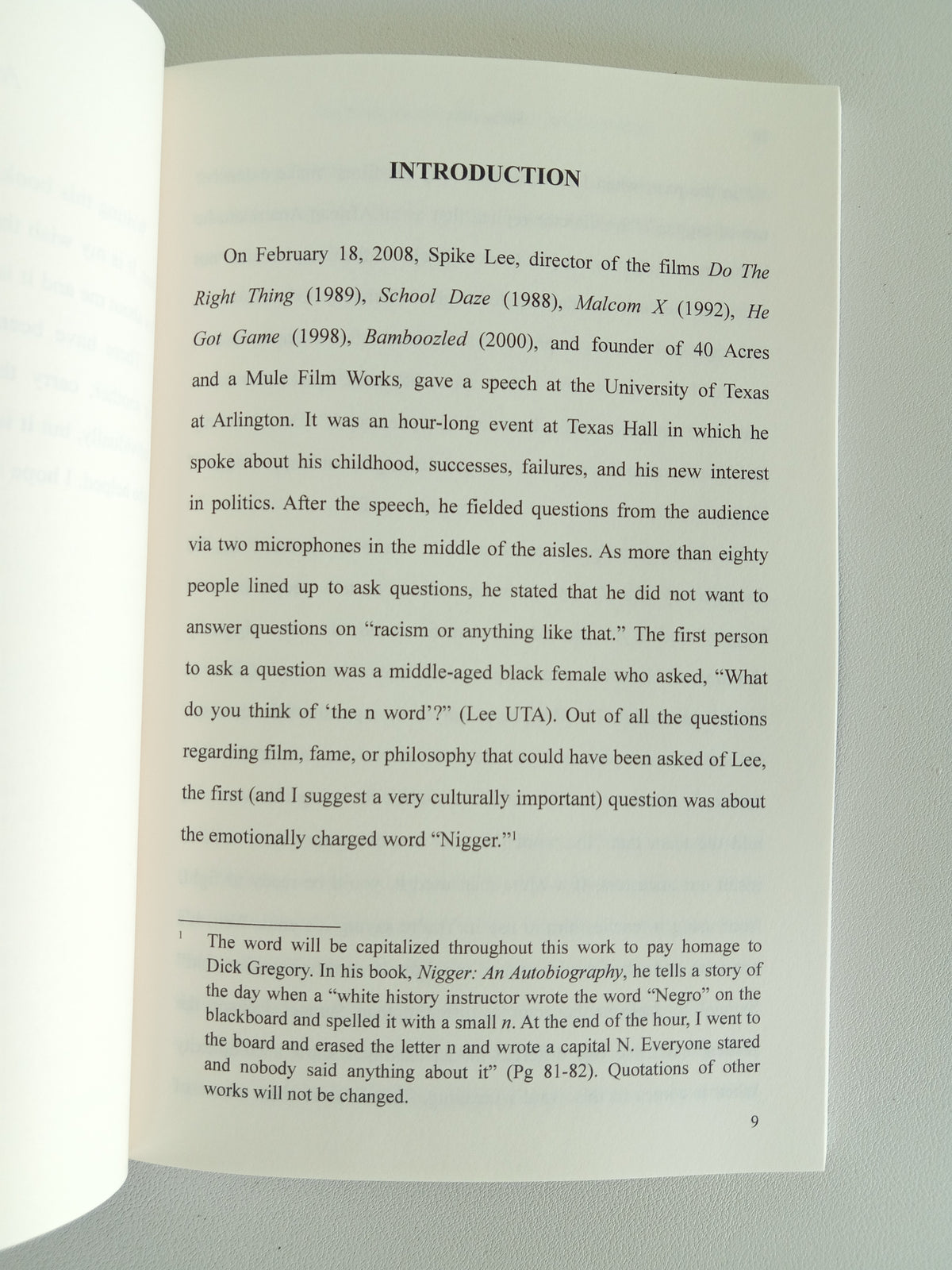 Word Nigger: From a White Southern Male by Shane Bell PB