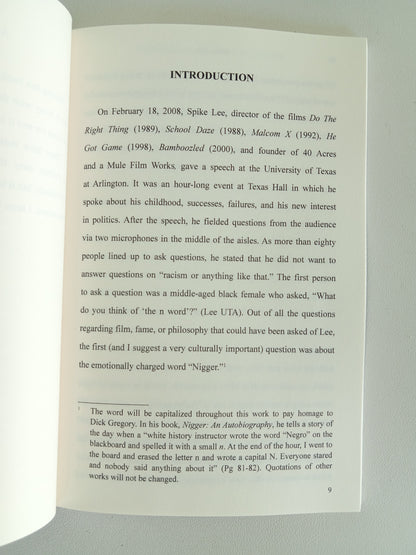 Word Nigger: From a White Southern Male by Shane Bell PB