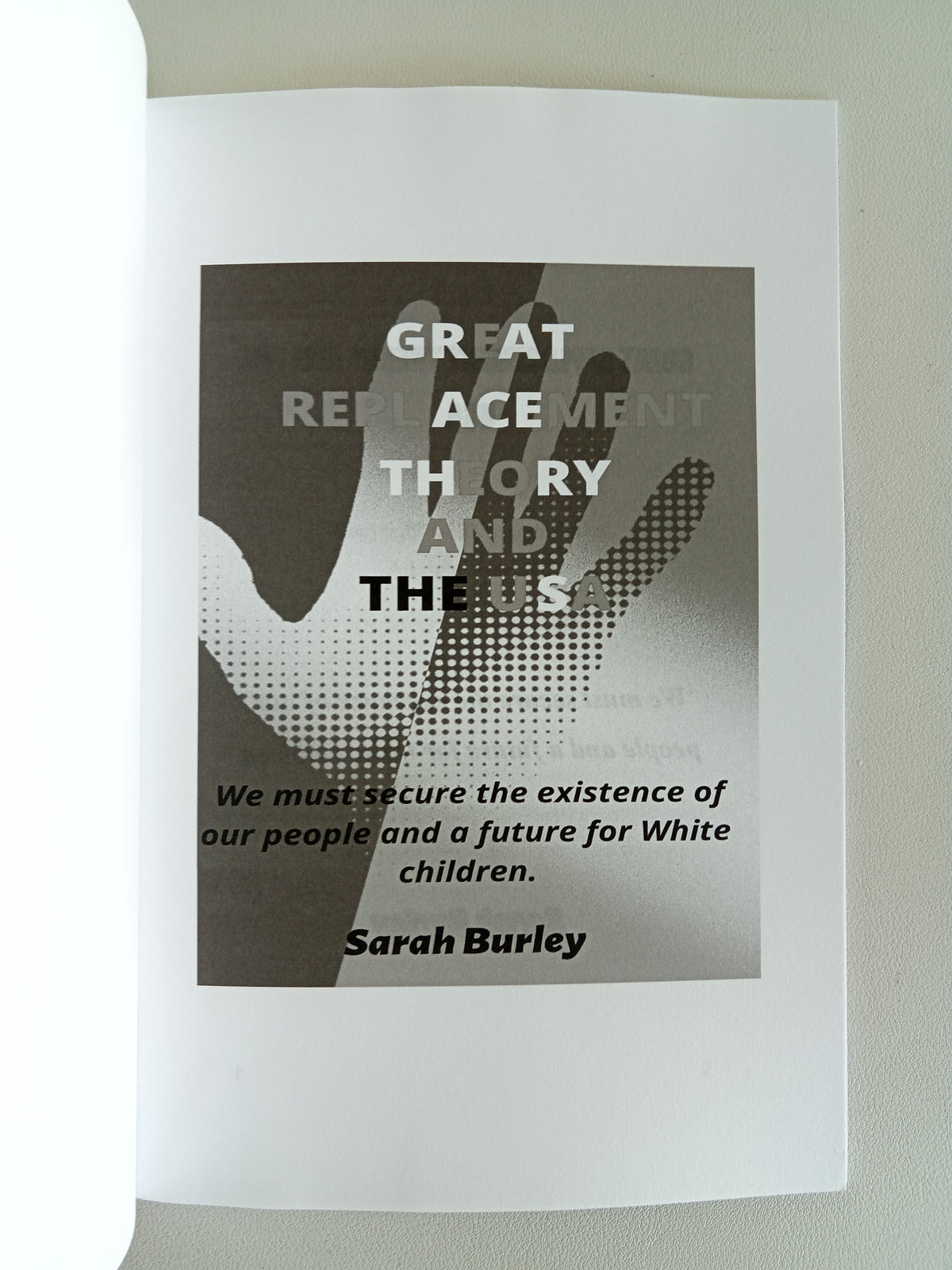 Great Replacement Theory and the USA by Sarah Burley PB
