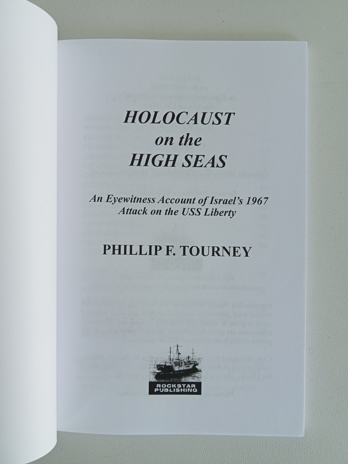 Holocaust on the High Seas by Phillip Tourney PB