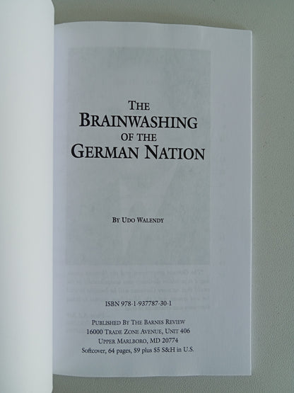 Brainwashing the German Nation by Udo Walendy PB