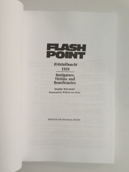 Flashpoint: Kristallnacht, 1938 by Ingrid Weckert PB